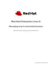 red smart card|Red Hat Enterprise Linux 9 Managing smart card authentication.